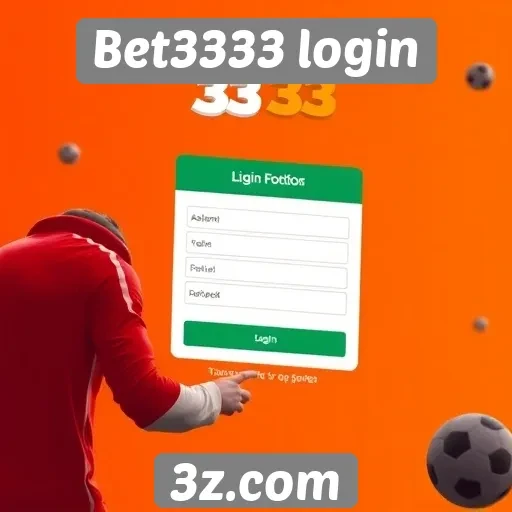 Funcionalidades do login no site Bet3333